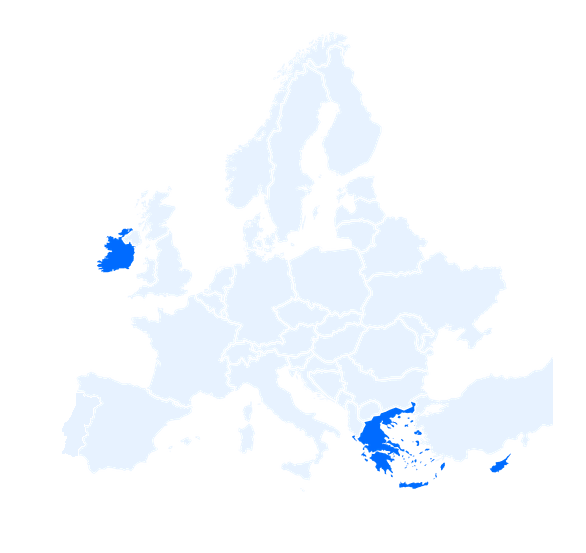 Map of European presence